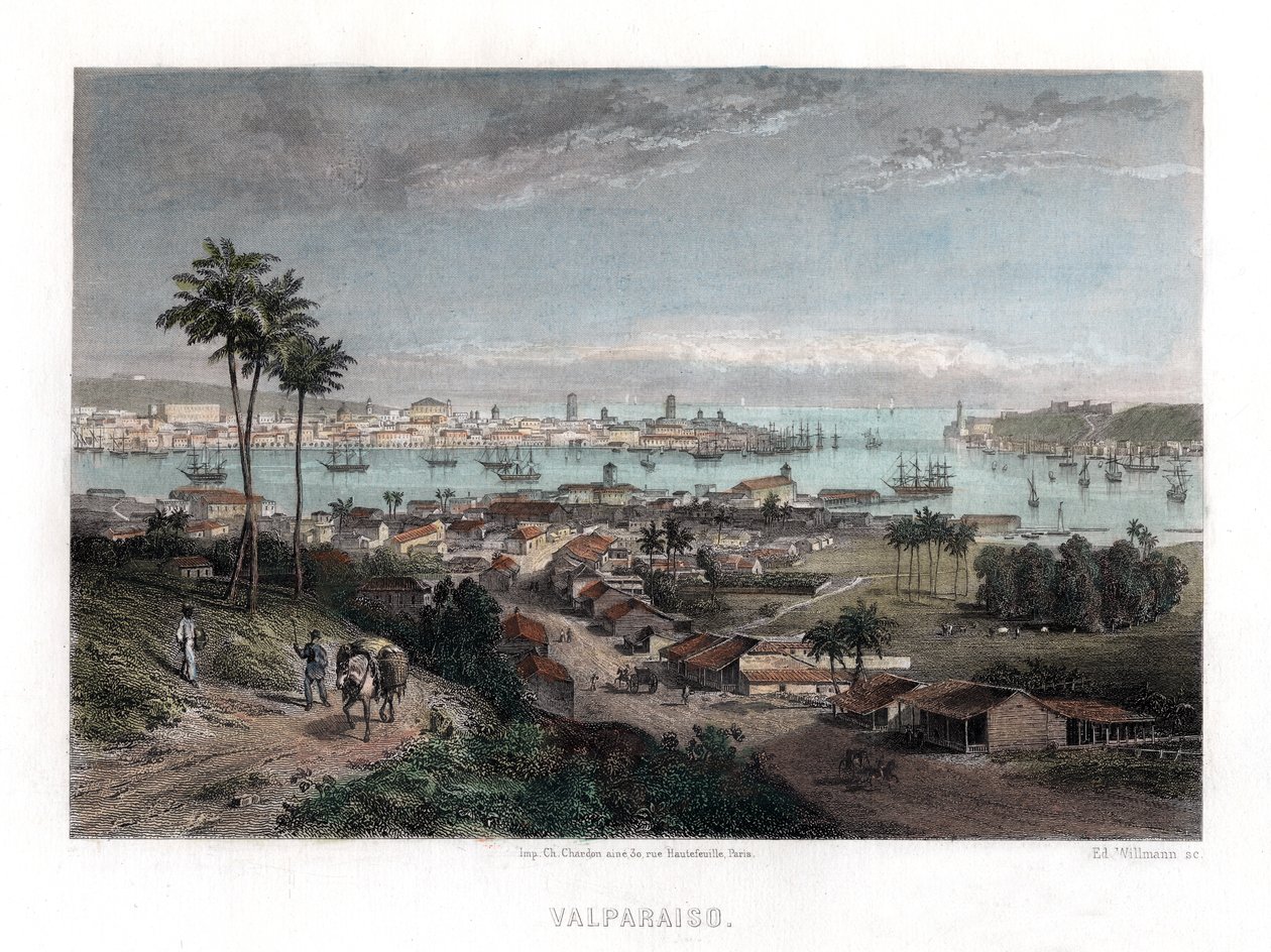 Valparaiso, Chile, 1840 od Edward Willmann