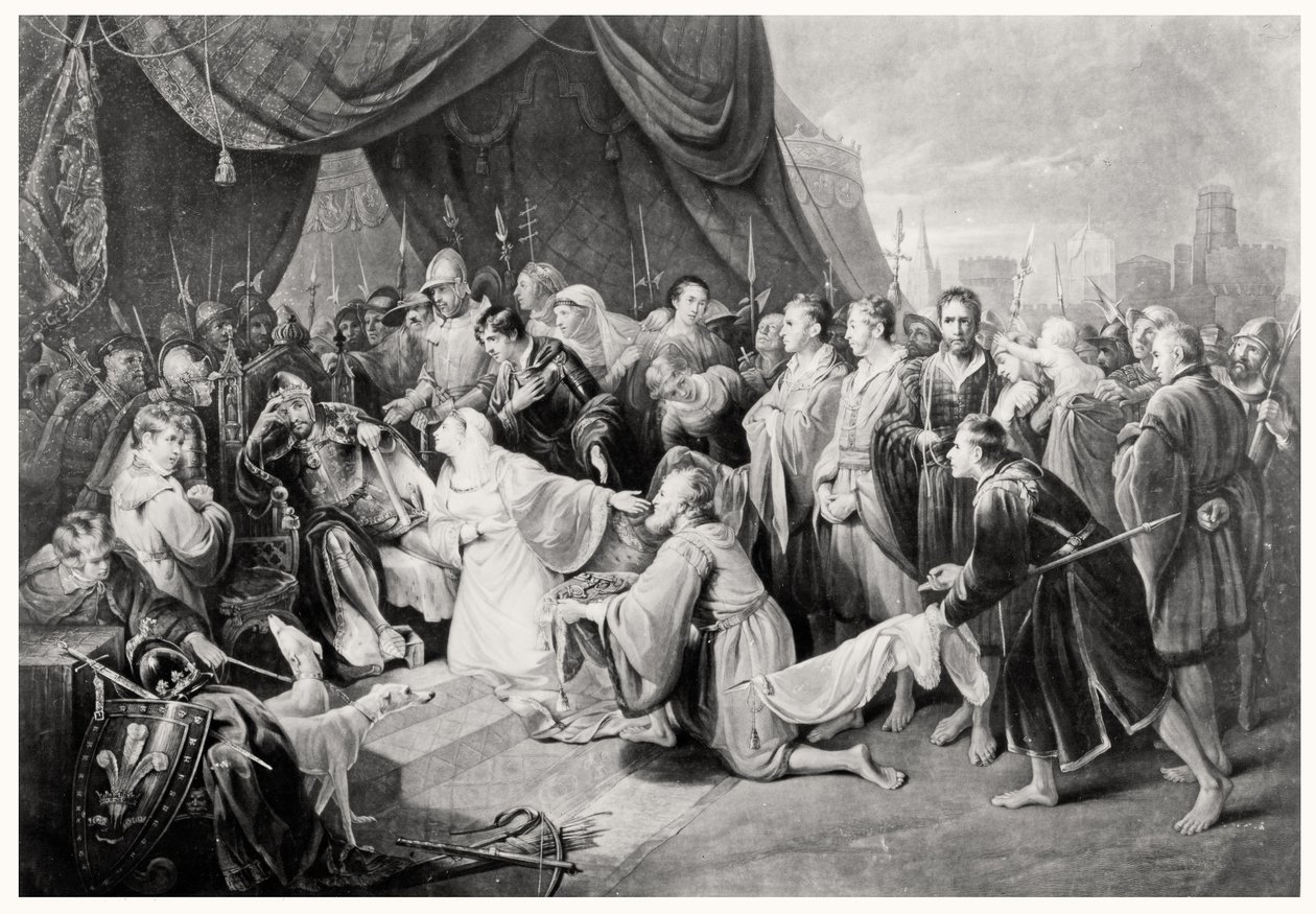 Kapitulace Calais, 4. srpna 1347, vyryl John Young od Edward after Bird