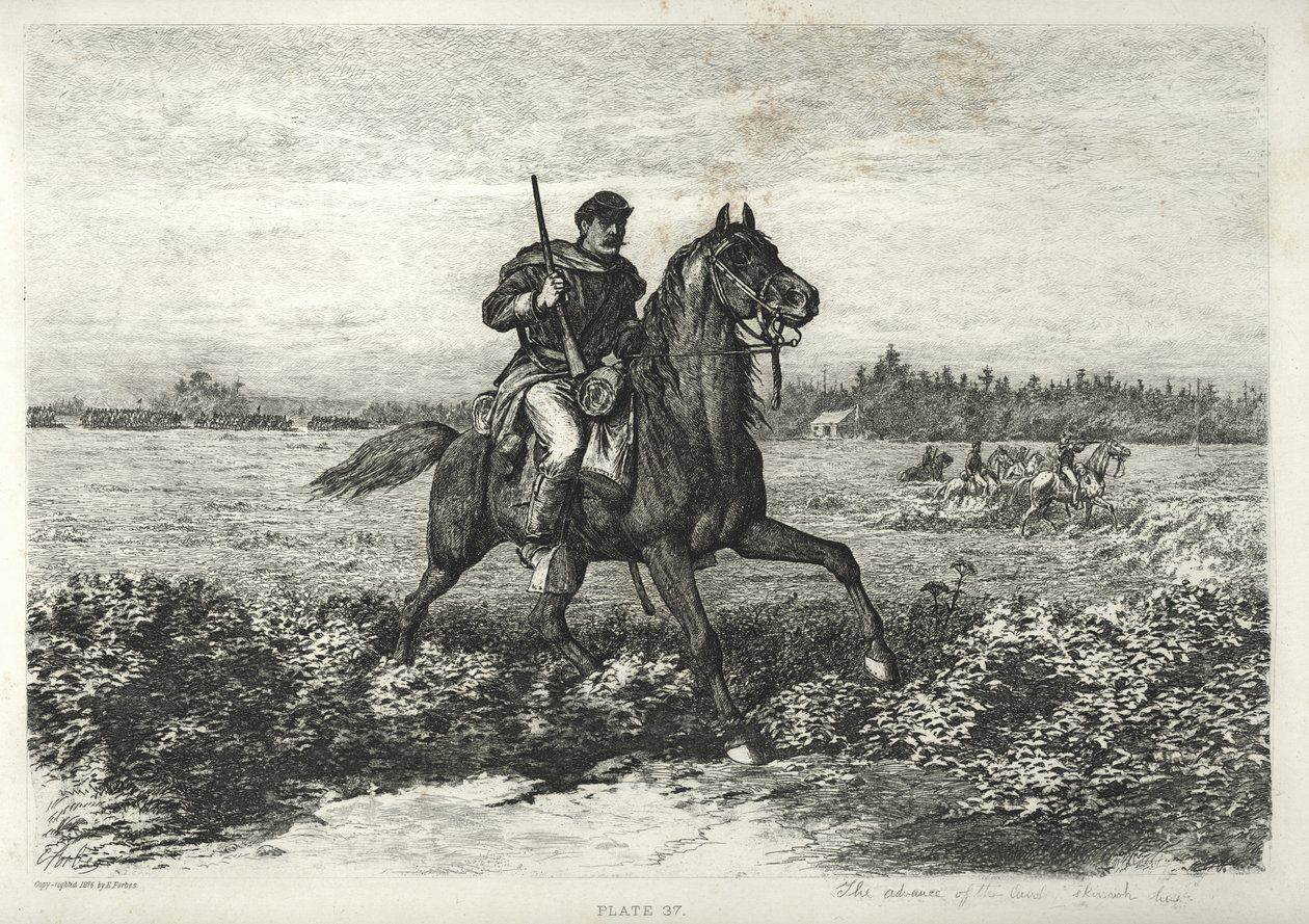 Advance of Cavalry Skirmish od Edwin Austin Forbes