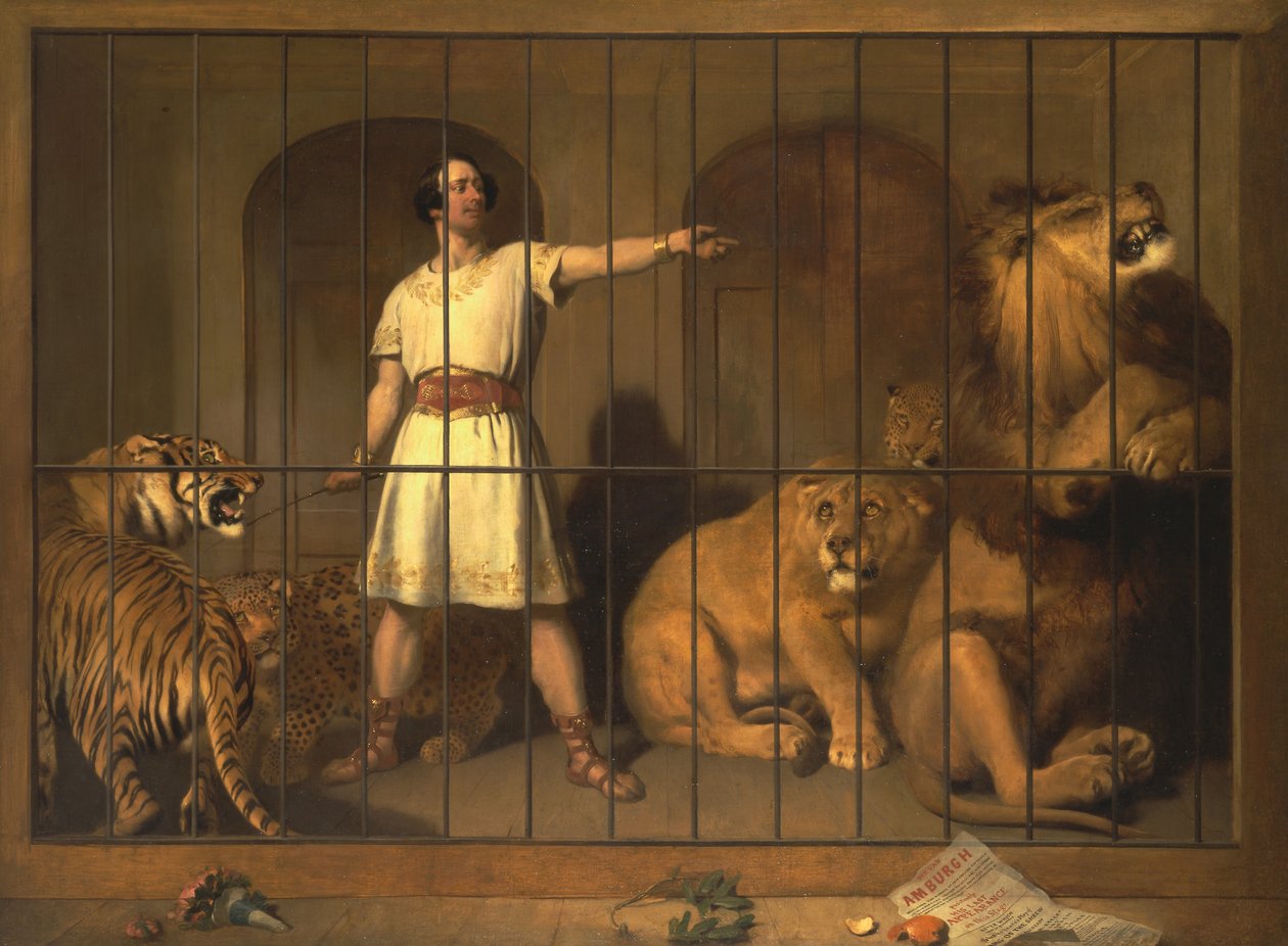 Portrét pana Van Amburgha, jak se objevil se svými zvířaty v londýnských divadlech od Edwin Landseer