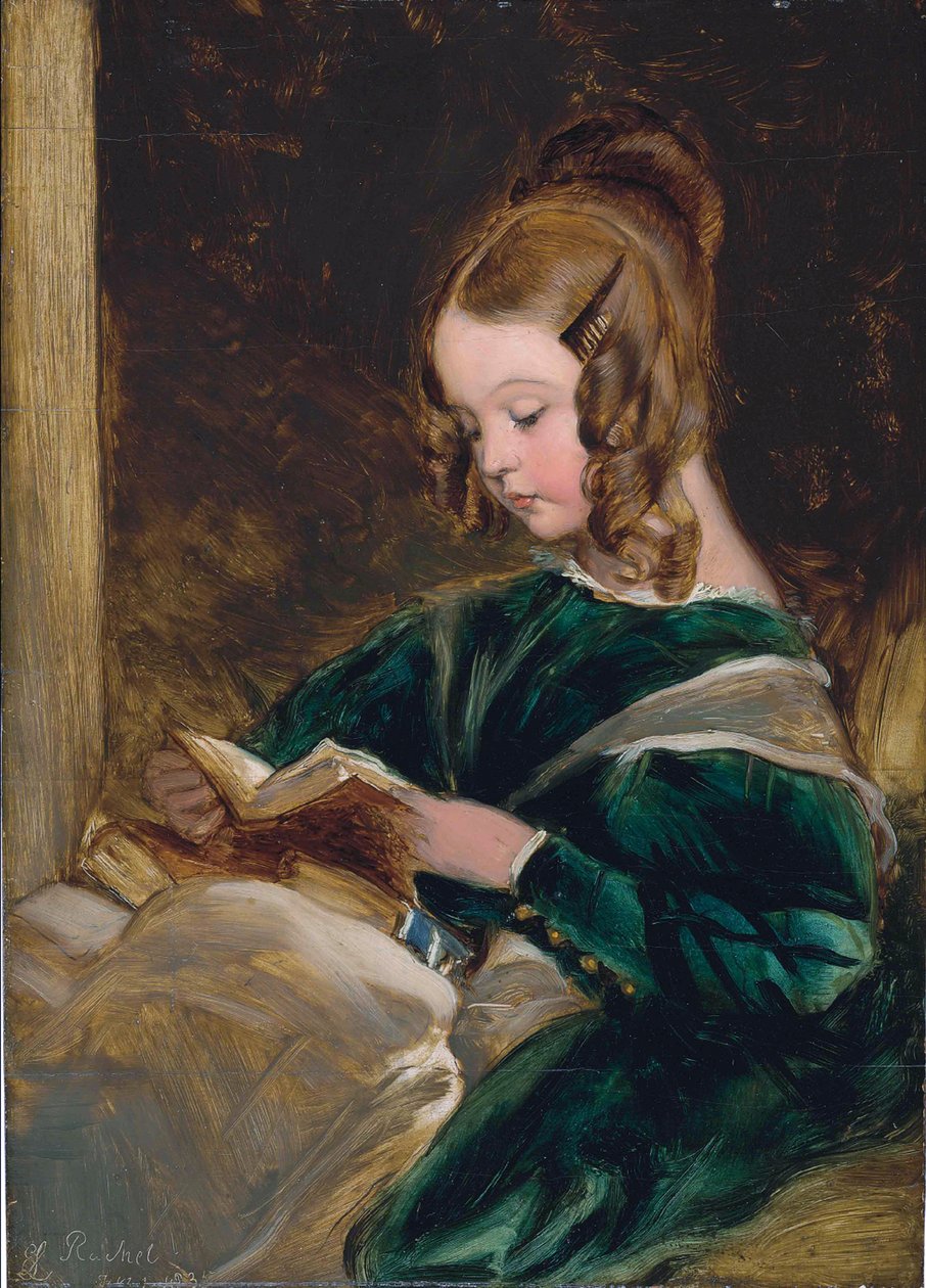 Studie Rachel Russellové (1826-1898), dcery Georginy, druhé manželky Johna, šestého vévody z Bedfordu od Edwin Landseer
