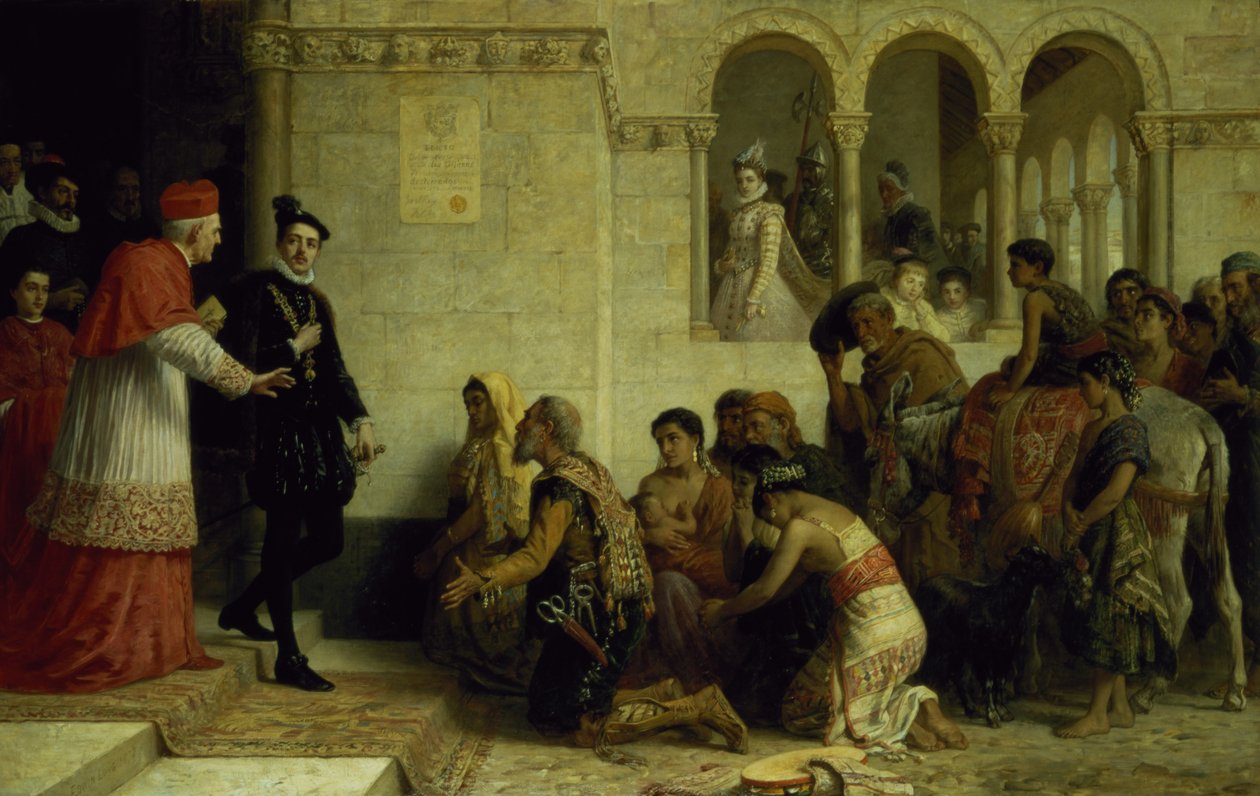 Žadatelé. Vyhnání Cikánů ze Španělska, 1872 od Edwin Longsden Long
