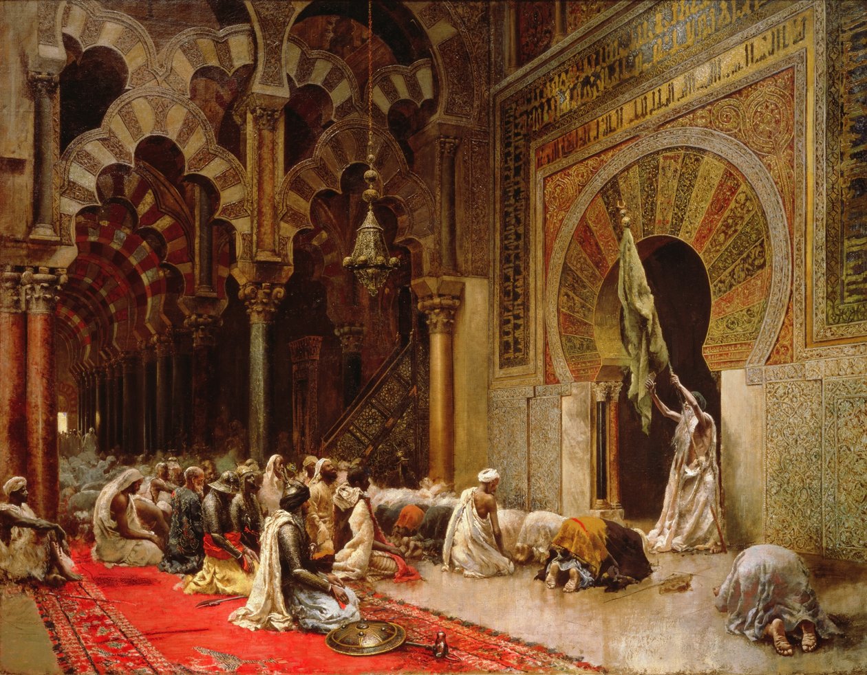 Interiér mešity v Cordobě, c.1880 od Edwin Lord Weeks