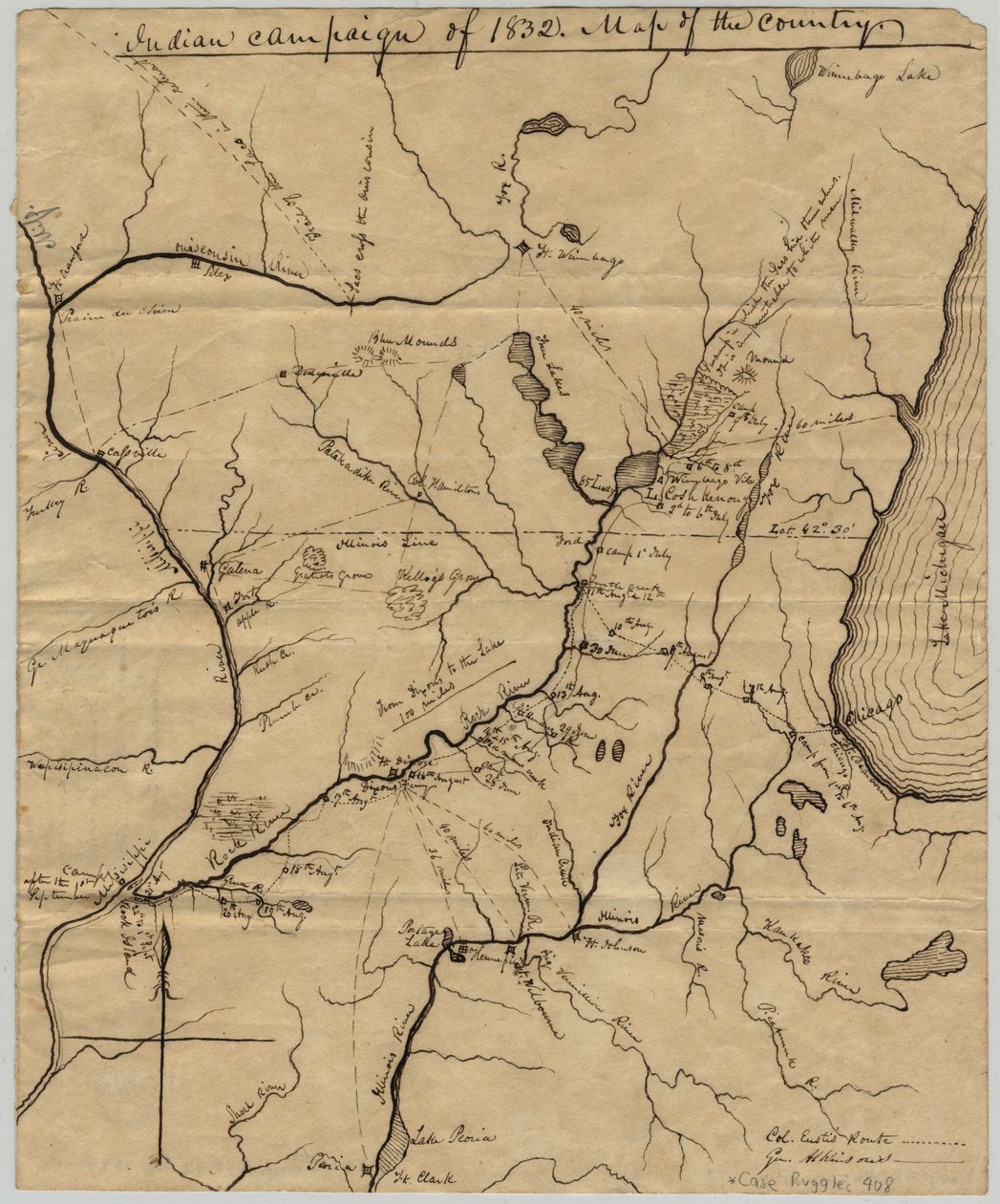 Indická kampaň z roku 1832: Mapa země, 1832 od Edwin Rose