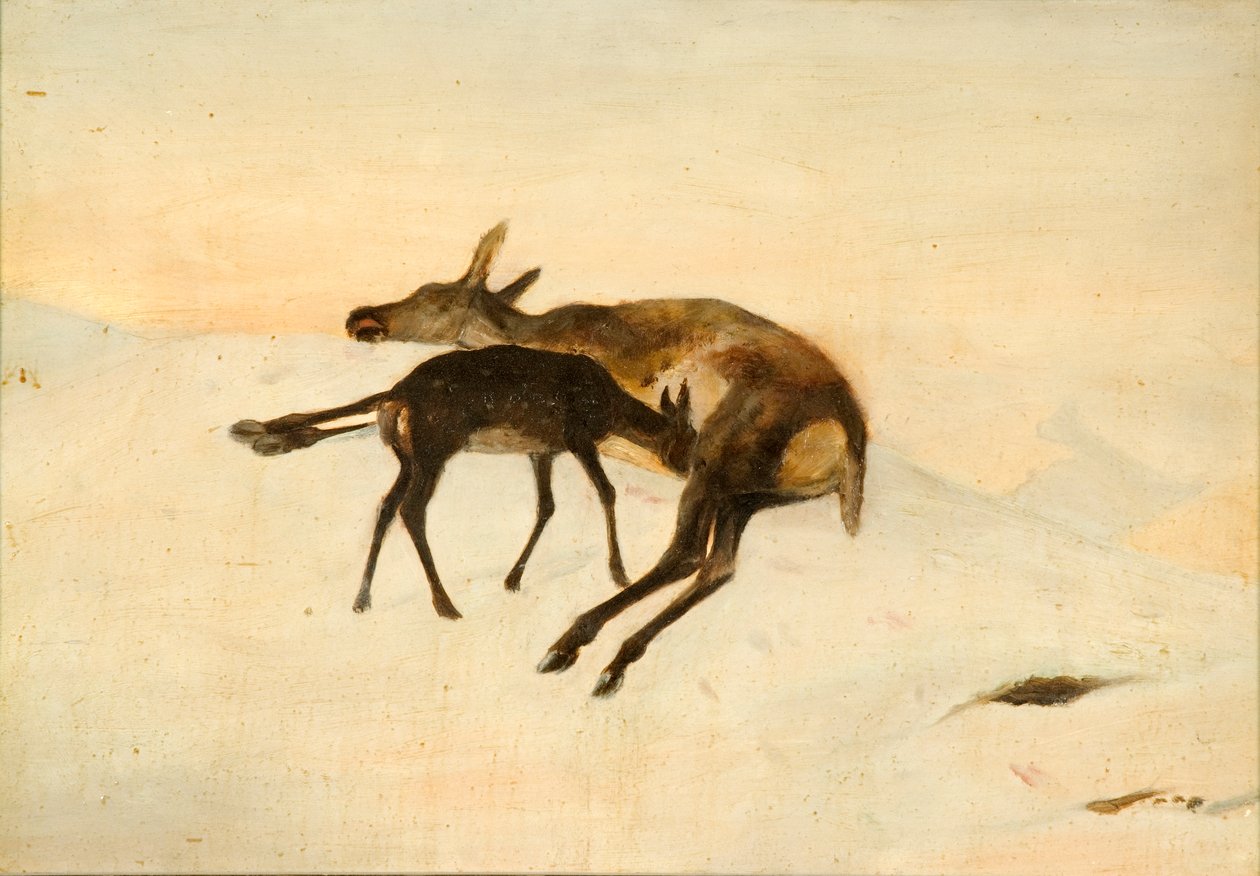 Náhodný výstřel (olej na palubě) od Edwin (after) Landseer