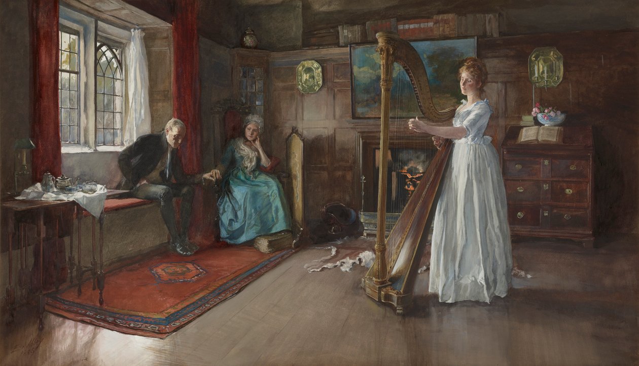 Stará Píseň od Edwin Austin Abbey