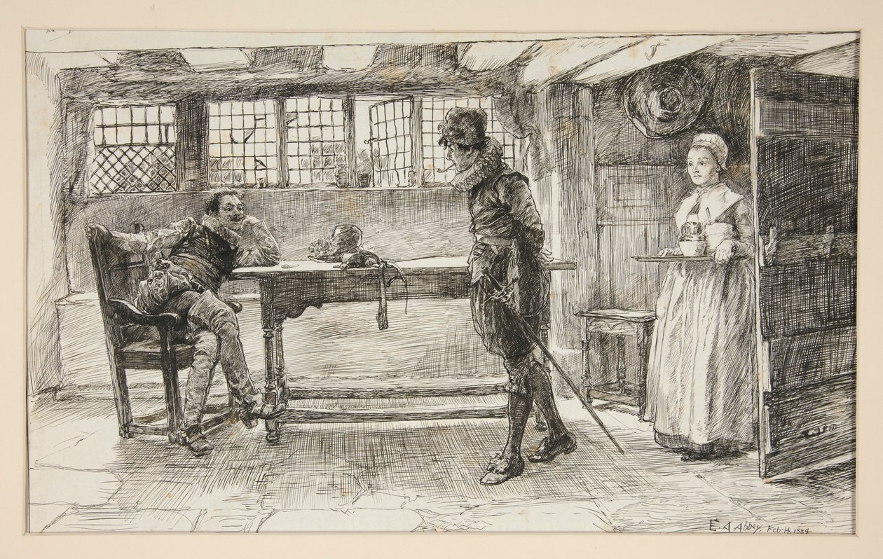 Nevítaný návštěvník - od Edwin Austin Abbey