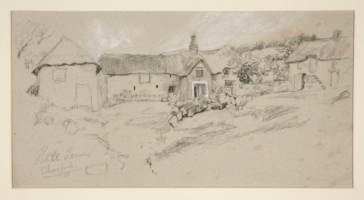 Architektonická studie: Hall Farm od Edwin Austin Abbey