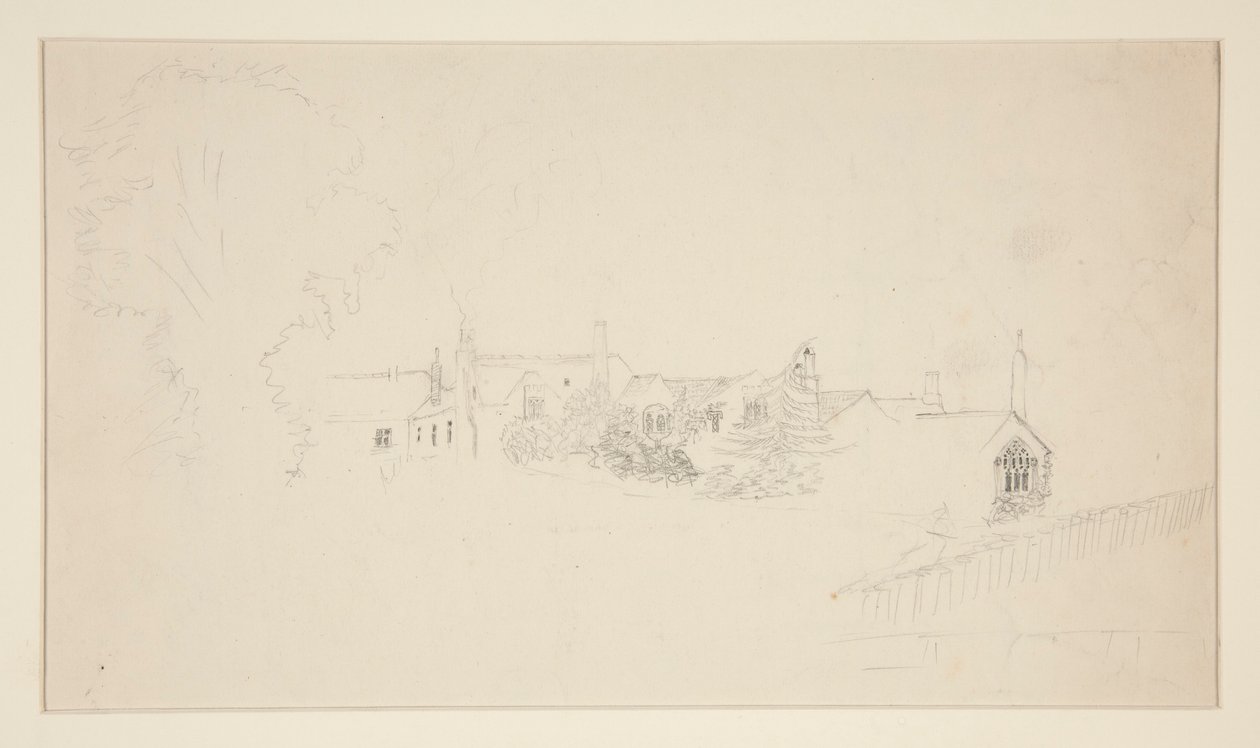 Architektonická studie (recto); Ornamentální skici (verze) od Edwin Austin Abbey