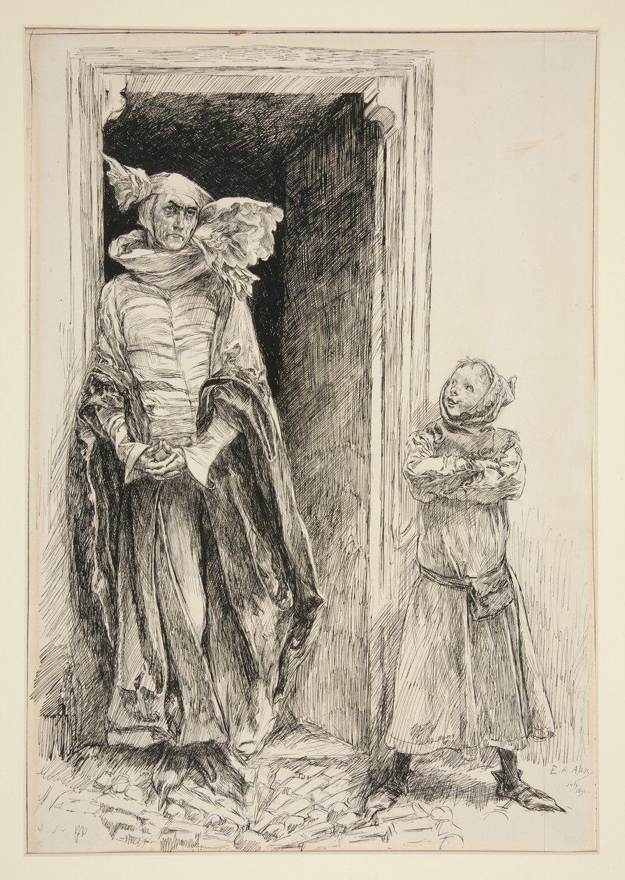 Armando a Mouth, z dějství III, Scéna i, Láska od Edwin Austin Abbey