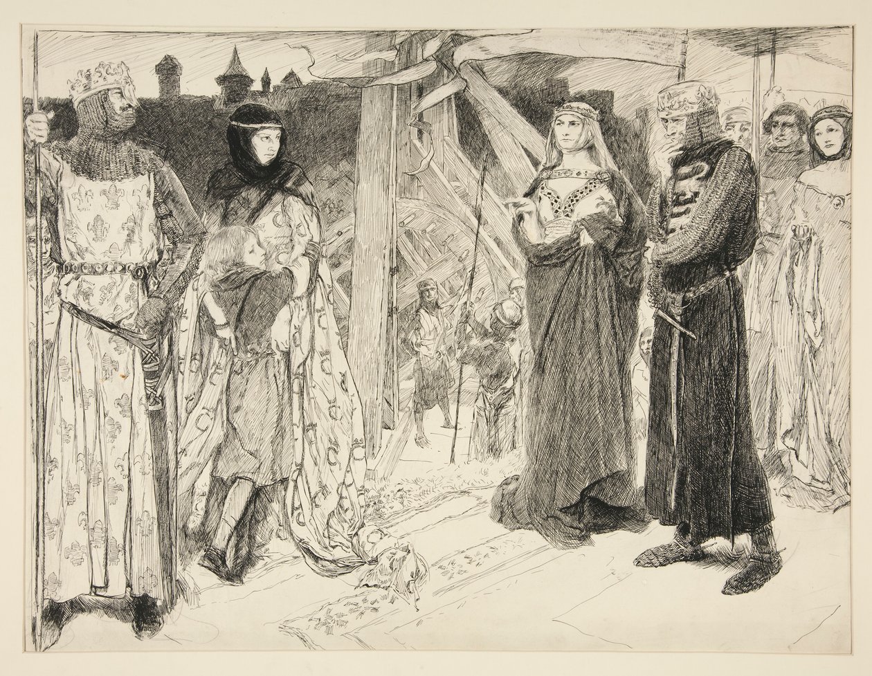 Před hradbami Alžíru: od Edwin Austin Abbey