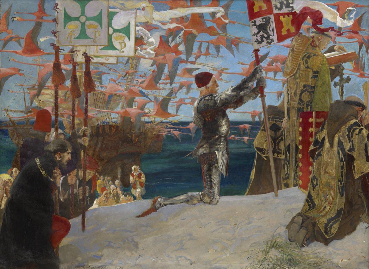 Kolumbus v Novém světě, 1906 od Edwin Austin Abbey