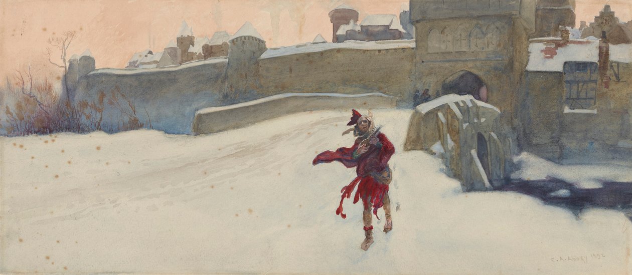 Studie kompozice pro od Edwin Austin Abbey
