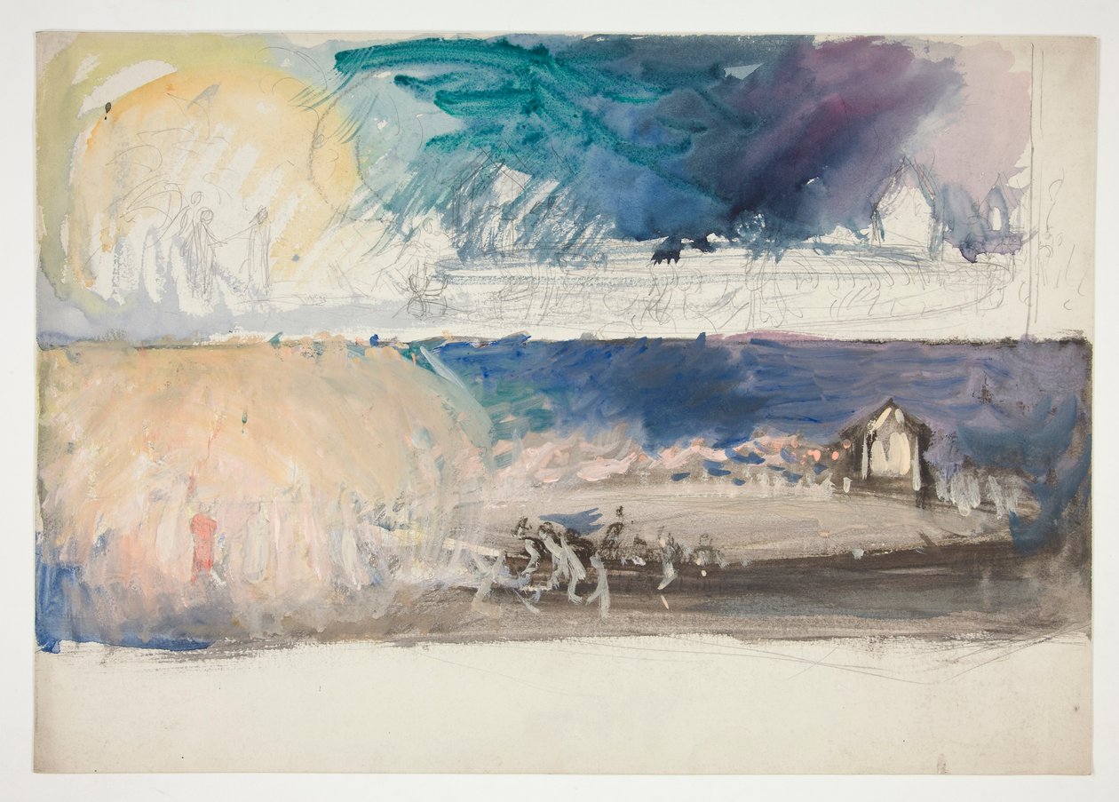 Studie kompozice pro od Edwin Austin Abbey
