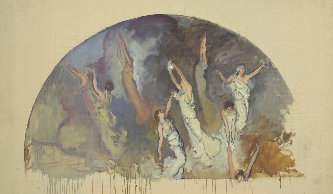 Compositional Study, pro The Spirit of Light, Rotunda, Pennsylvania State Capitol, Harrisburg od Edwin Austin Abbey