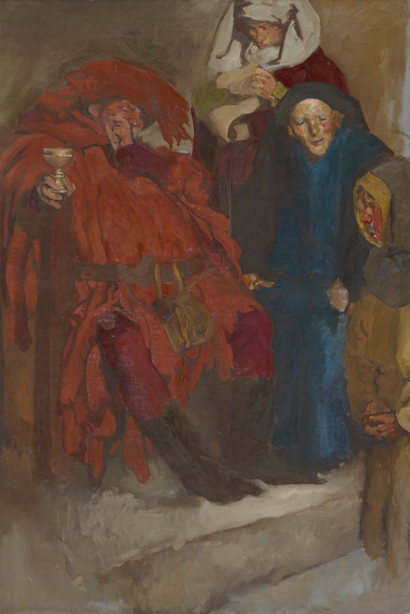 Kompoziční studie, možná pro The Merry Wives of Windsor od Edwin Austin Abbey