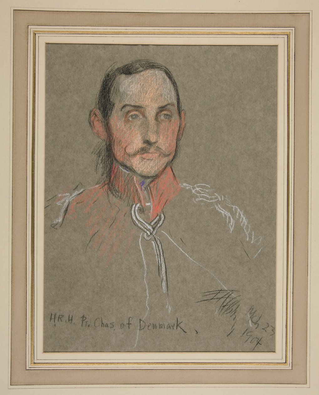 Portrét korunovace Eduarda VII.: Princ Charles Dánský od Edwin Austin Abbey