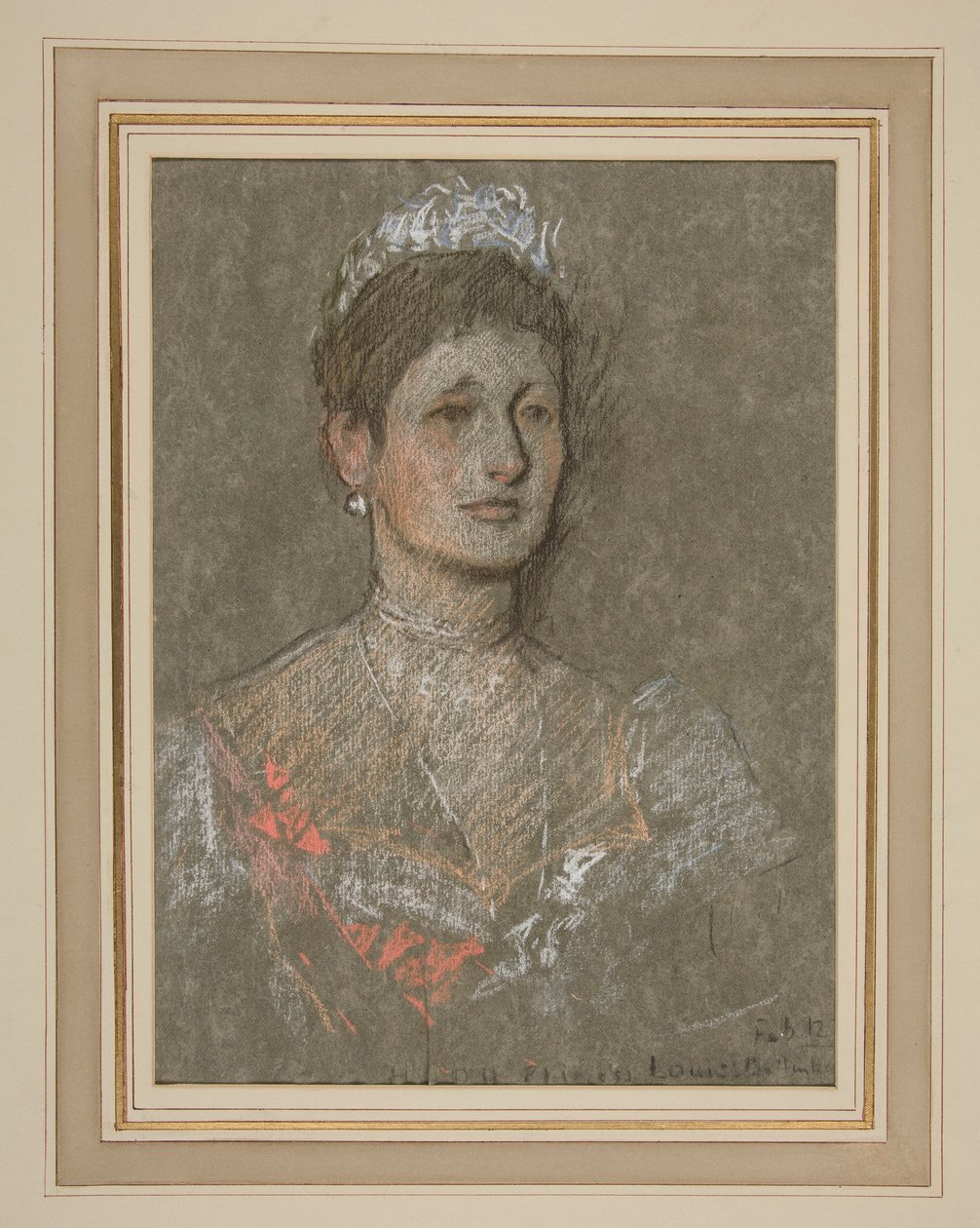 Portrét Korunovace Eduarda VII.: Princezna Louise z Battenbergu od Edwin Austin Abbey