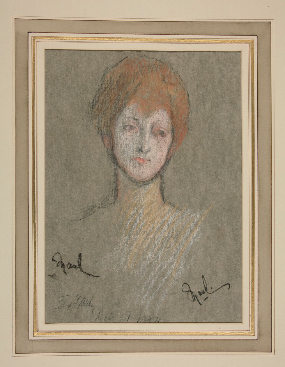 Portrét Korunovace Edwarda VII: Princezna Maud z Velké Británie od Edwin Austin Abbey