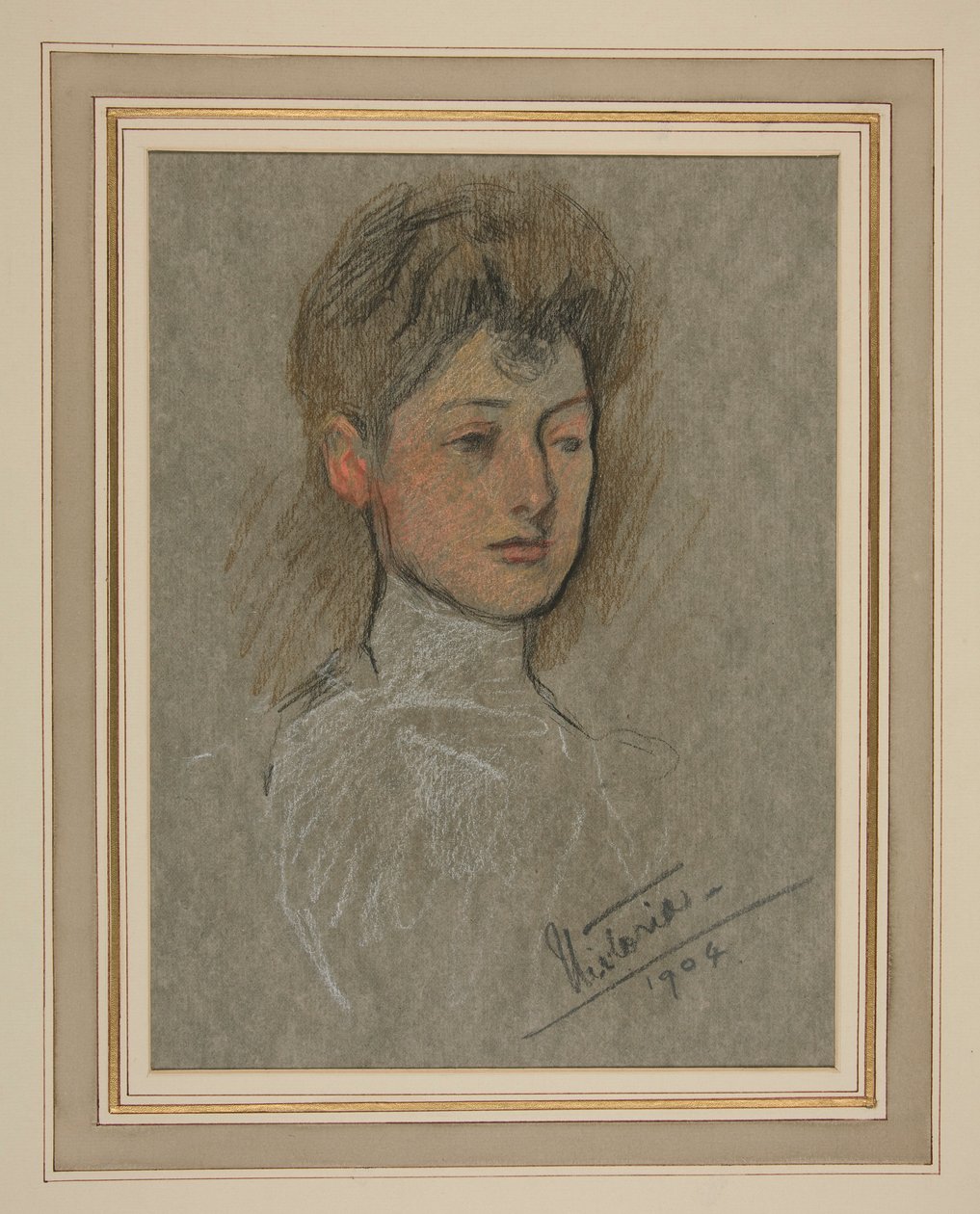 Portrét Korunovace Edwarda VII: Princezna Victoria Alexandra Olga Mary od Edwin Austin Abbey