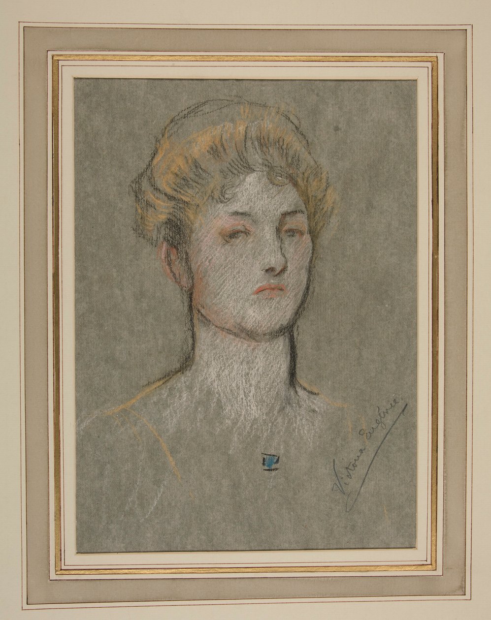 Portrét Korunovace Eduarda VII.: Princezna Viktorie Eugenie z Battenbergu od Edwin Austin Abbey