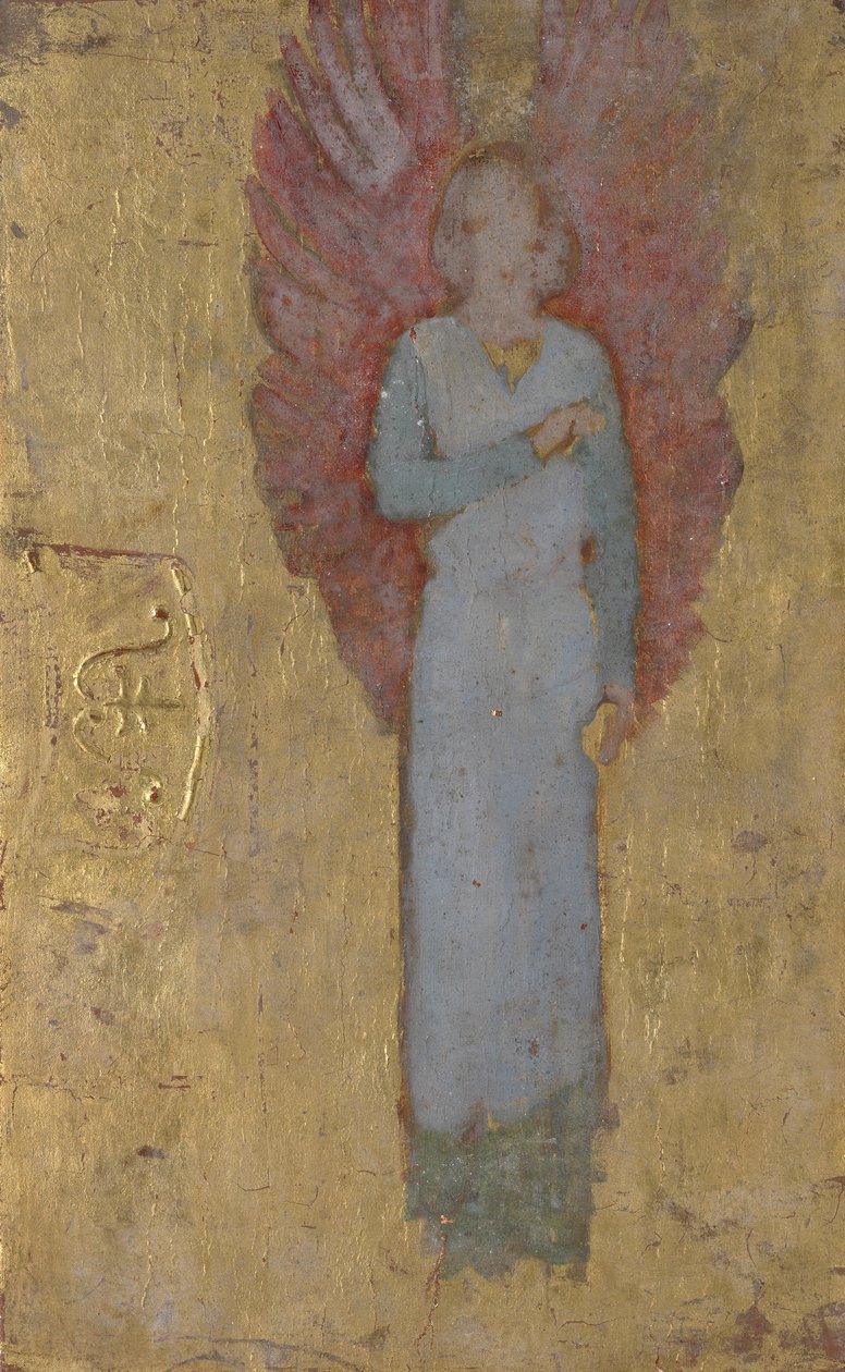 Figurální studie anděla od Edwin Austin Abbey