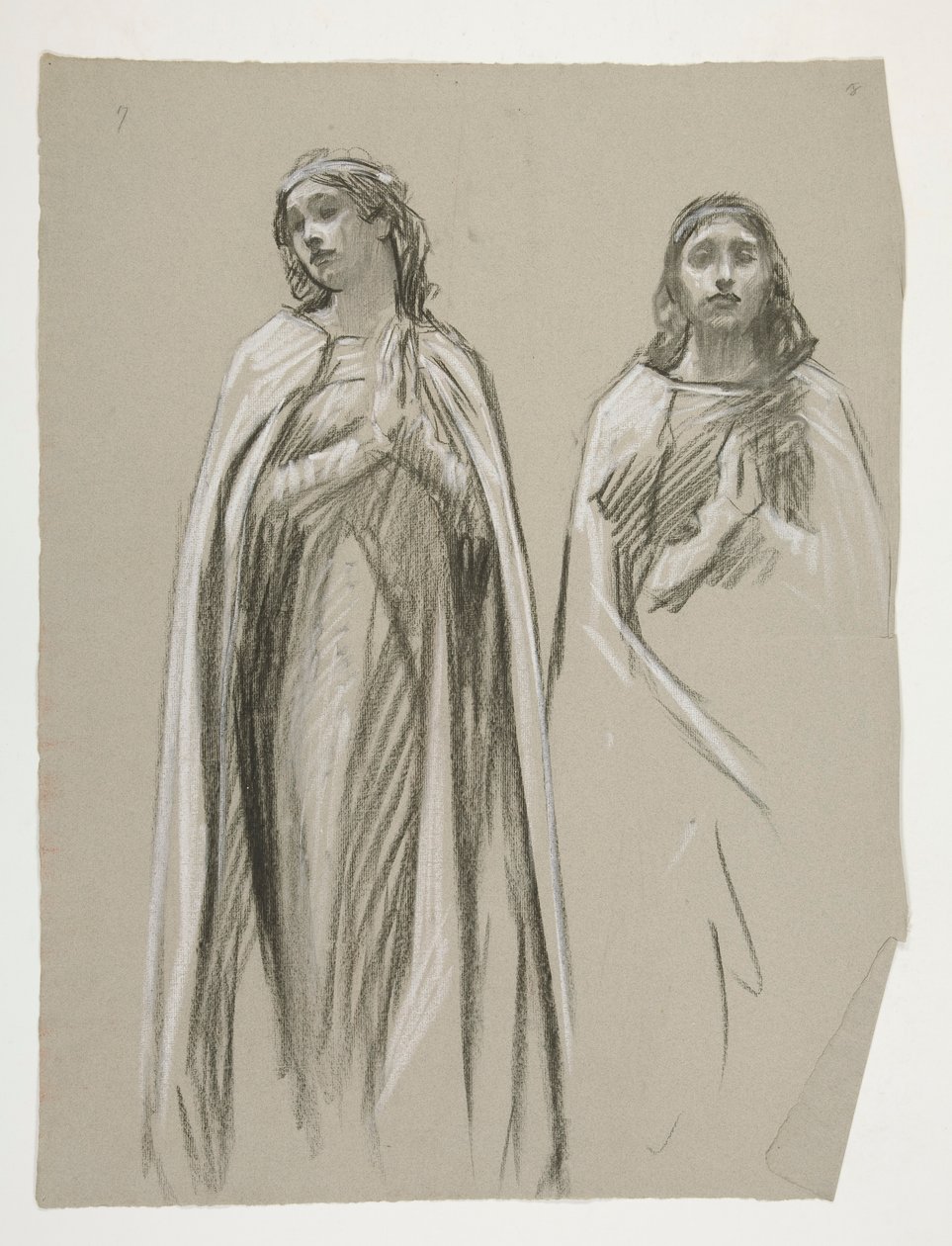 Figurální studie pro Zlatý strom (?), z The Quest of the Holy Grail (série patnácti obrazů pro Boston Public Library, dokončena v roce 1901) od Edwin Austin Abbey