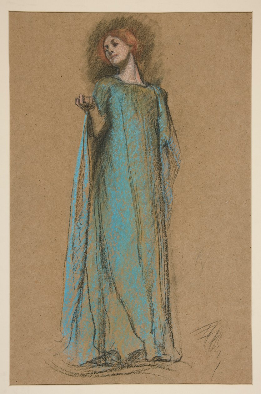 Figurální studie pro od Edwin Austin Abbey