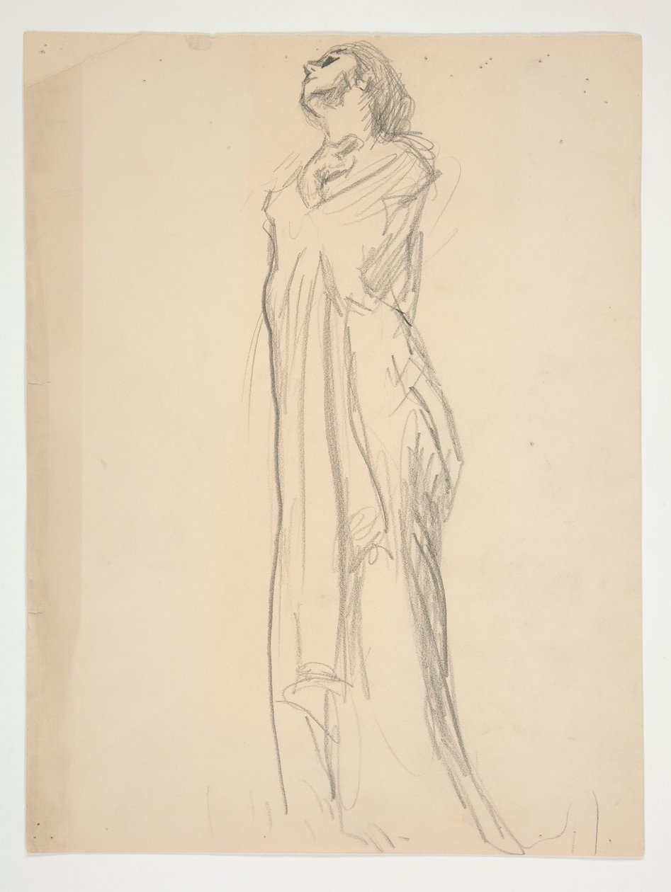 Figurální studie pro od Edwin Austin Abbey