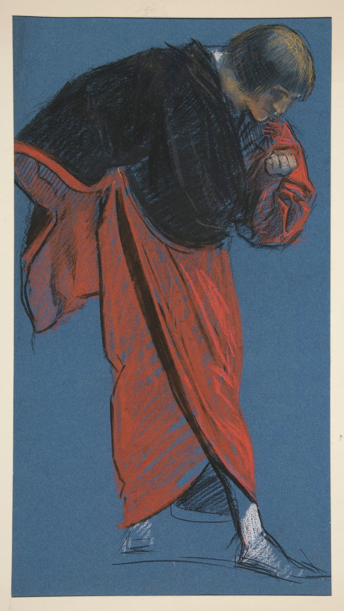 Figurální studie pro od Edwin Austin Abbey