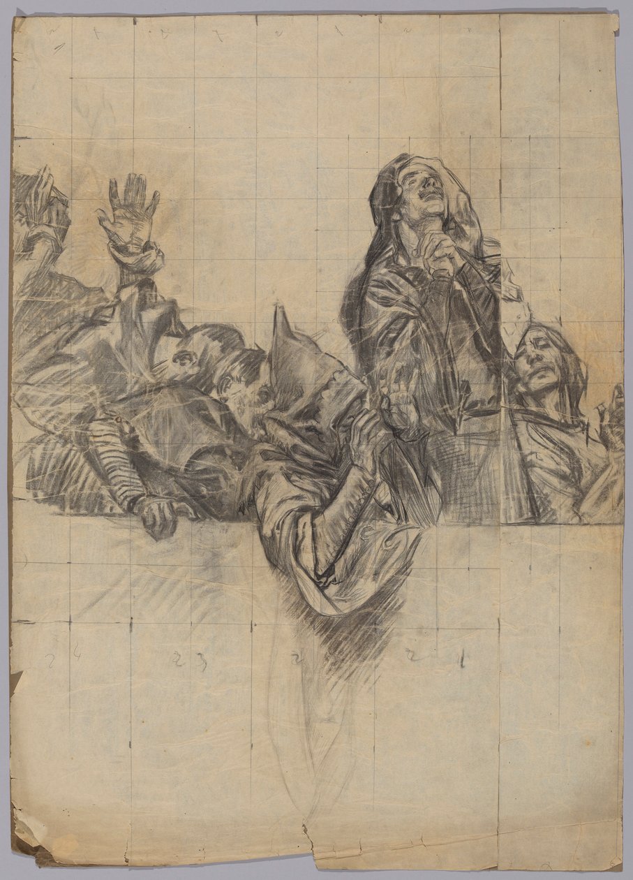 Figurální studie pro od Edwin Austin Abbey