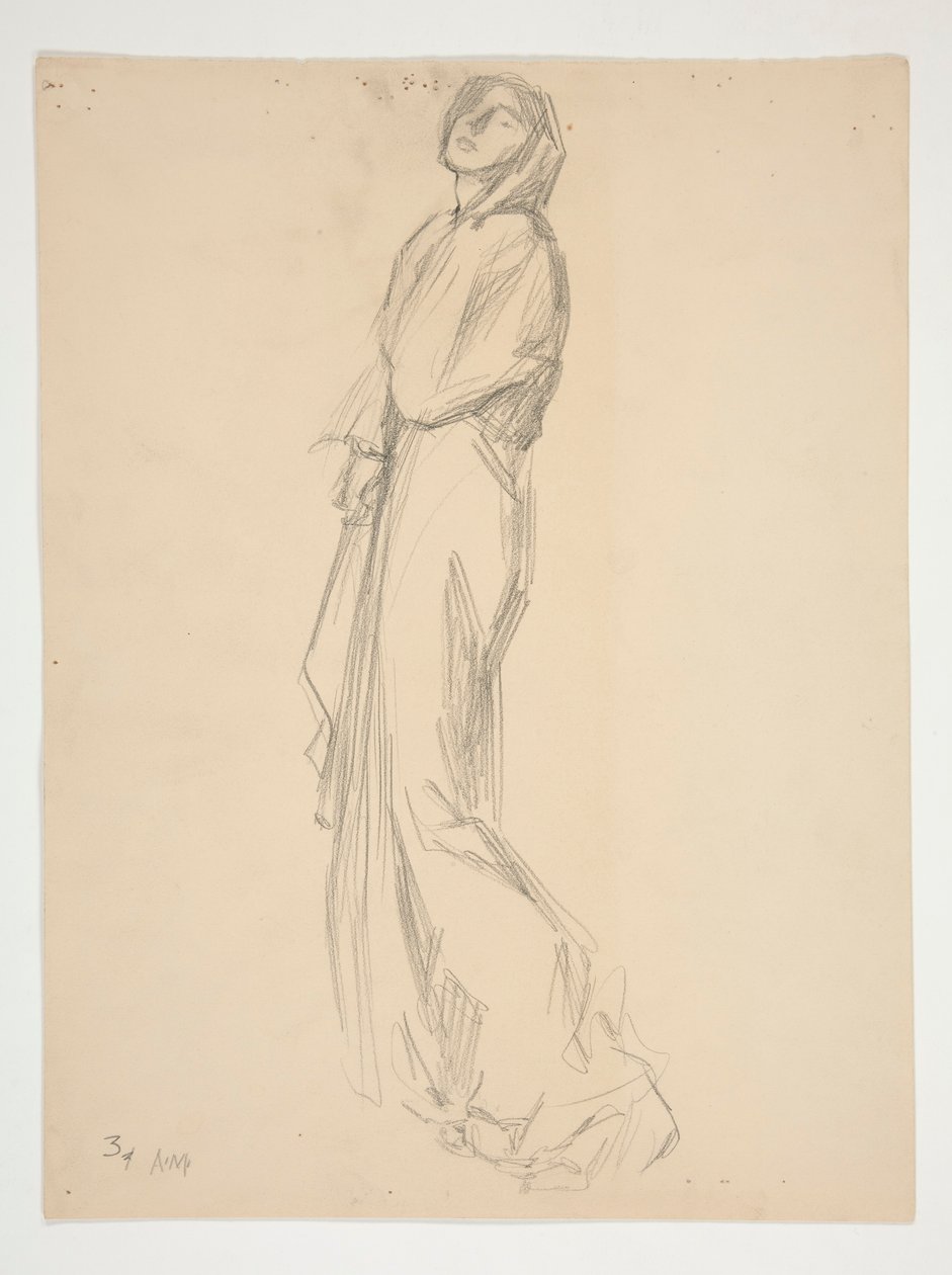 Figurální studie pro od Edwin Austin Abbey