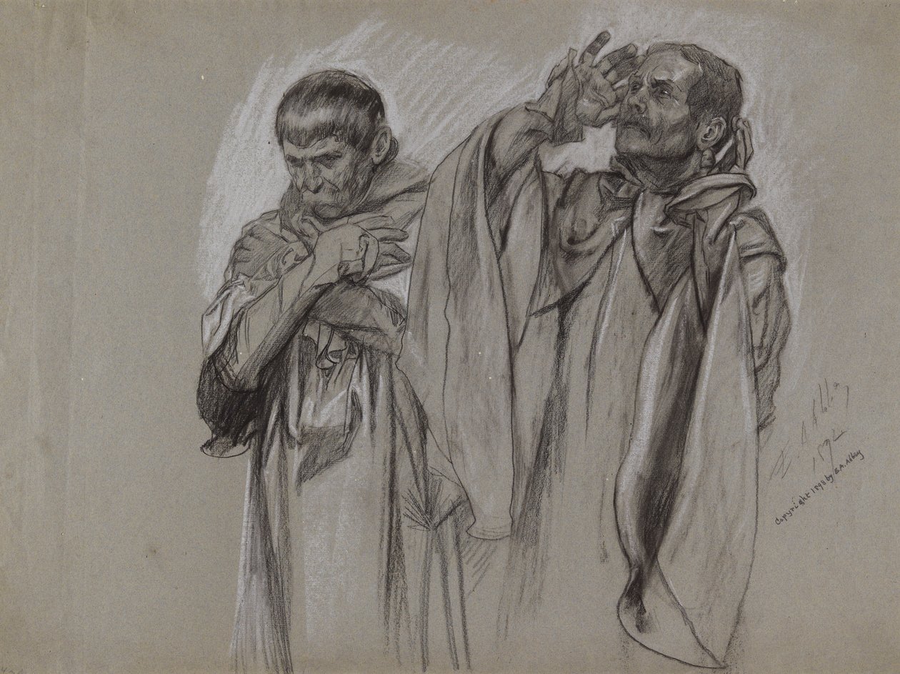 Figurální studie pro od Edwin Austin Abbey