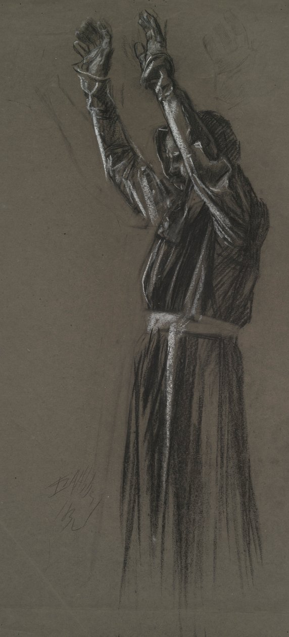 Figurální studie pro od Edwin Austin Abbey