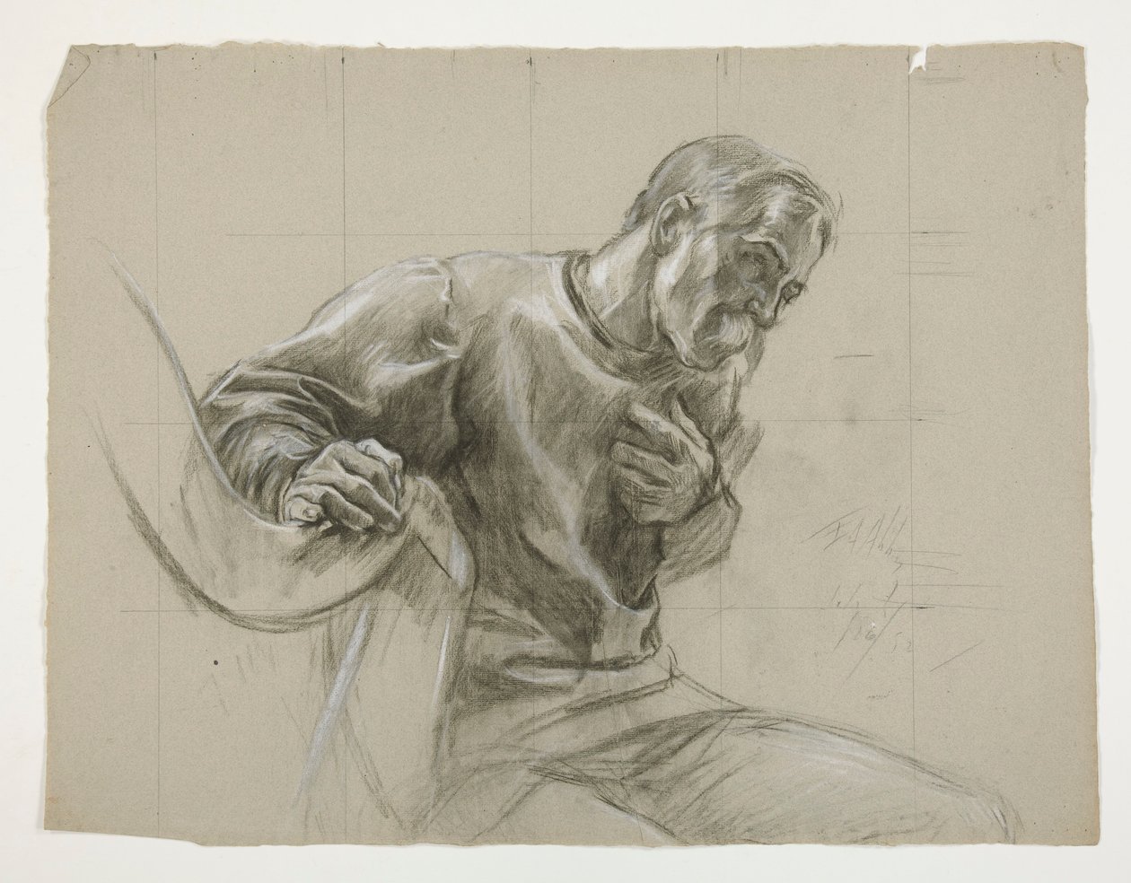 Figurální studie pro od Edwin Austin Abbey