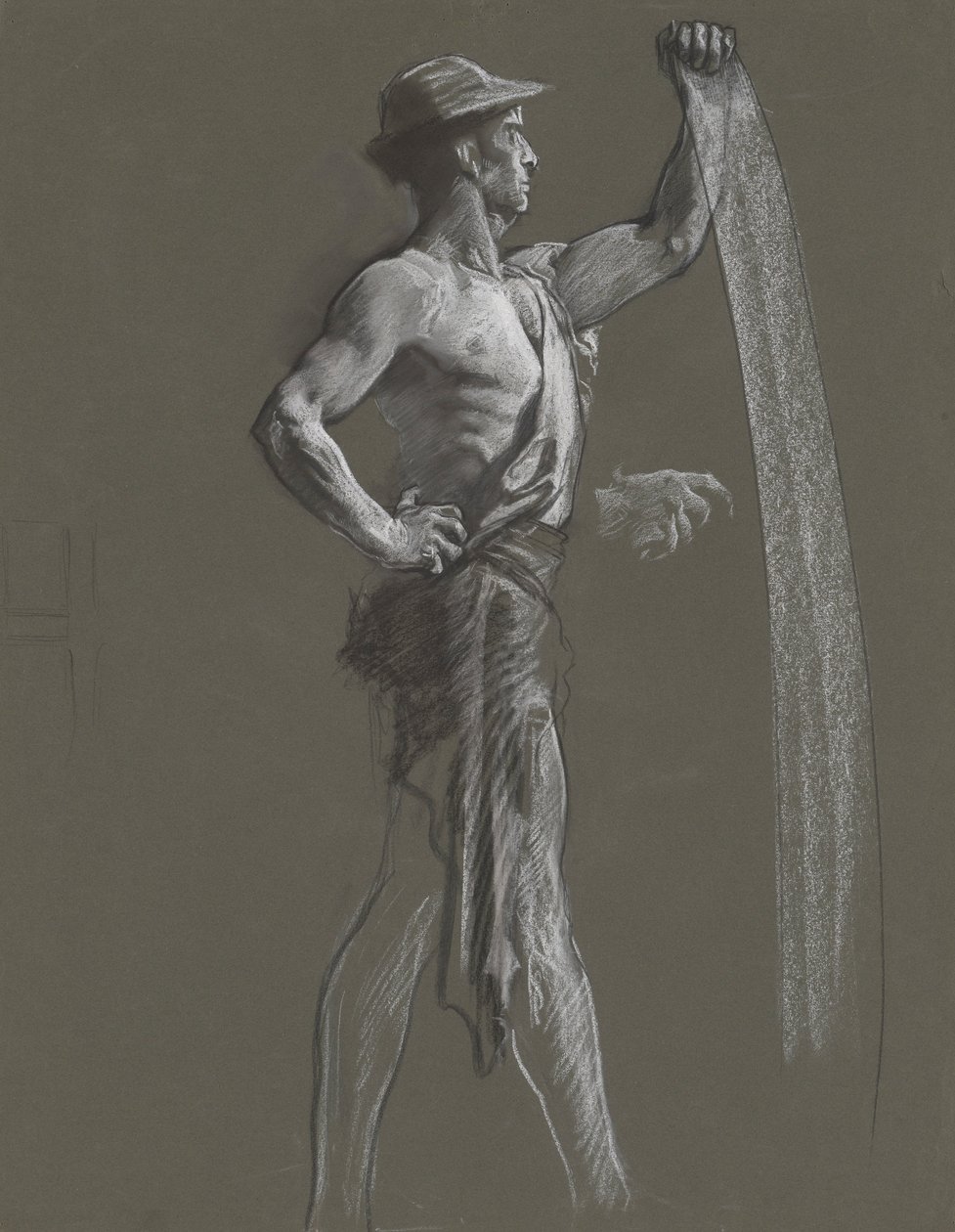 Figurální studie pro od Edwin Austin Abbey