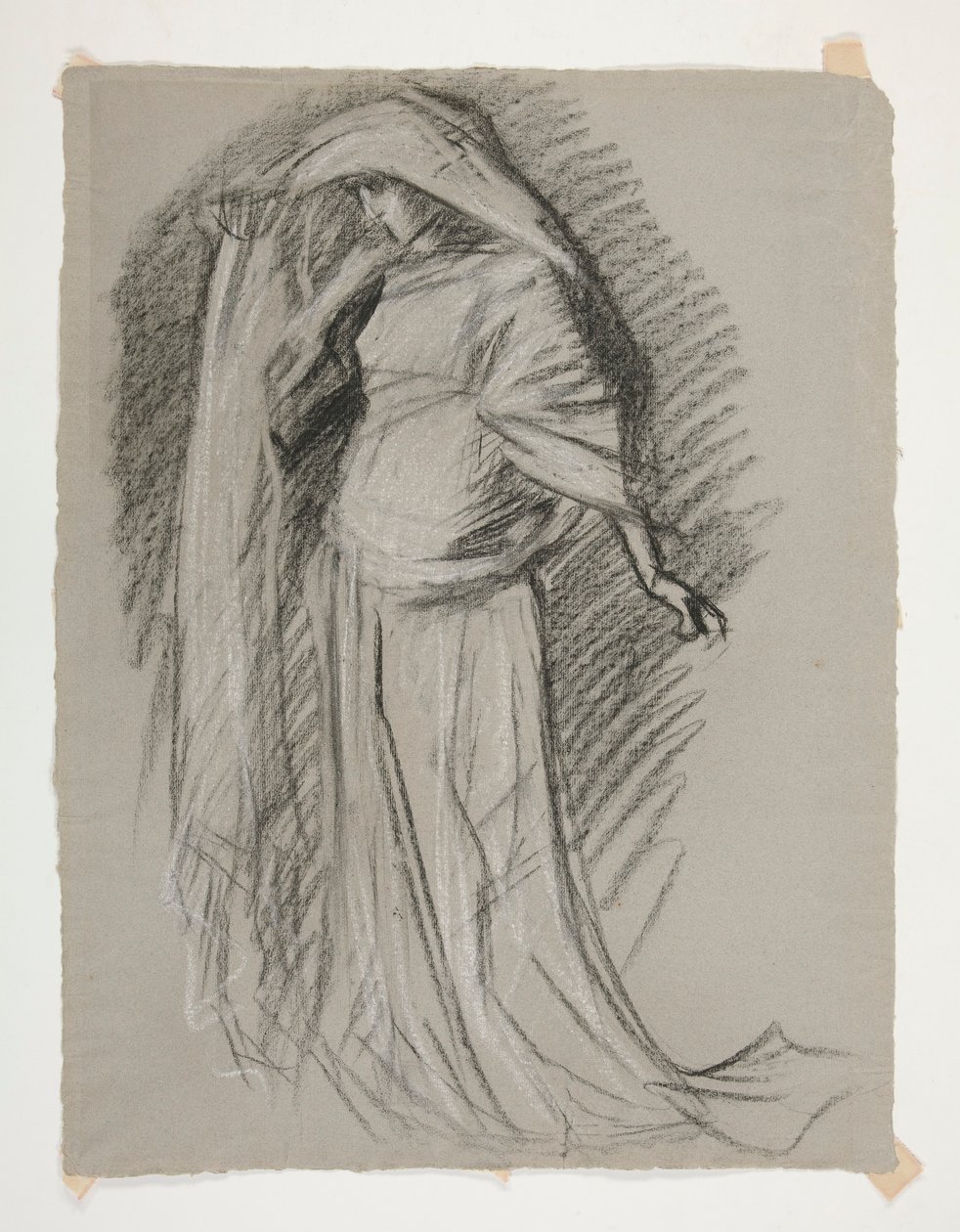 Figurální studie pro Castle of the Maidens z The Quest of the Holy Grail (série patnácti obrazů pro Boston Public Library, dokončena v roce 1901) od Edwin Austin Abbey