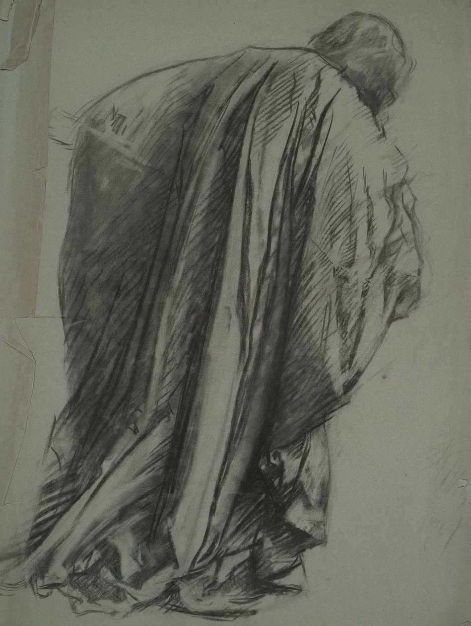 Figurální studie pro Galahad v od Edwin Austin Abbey