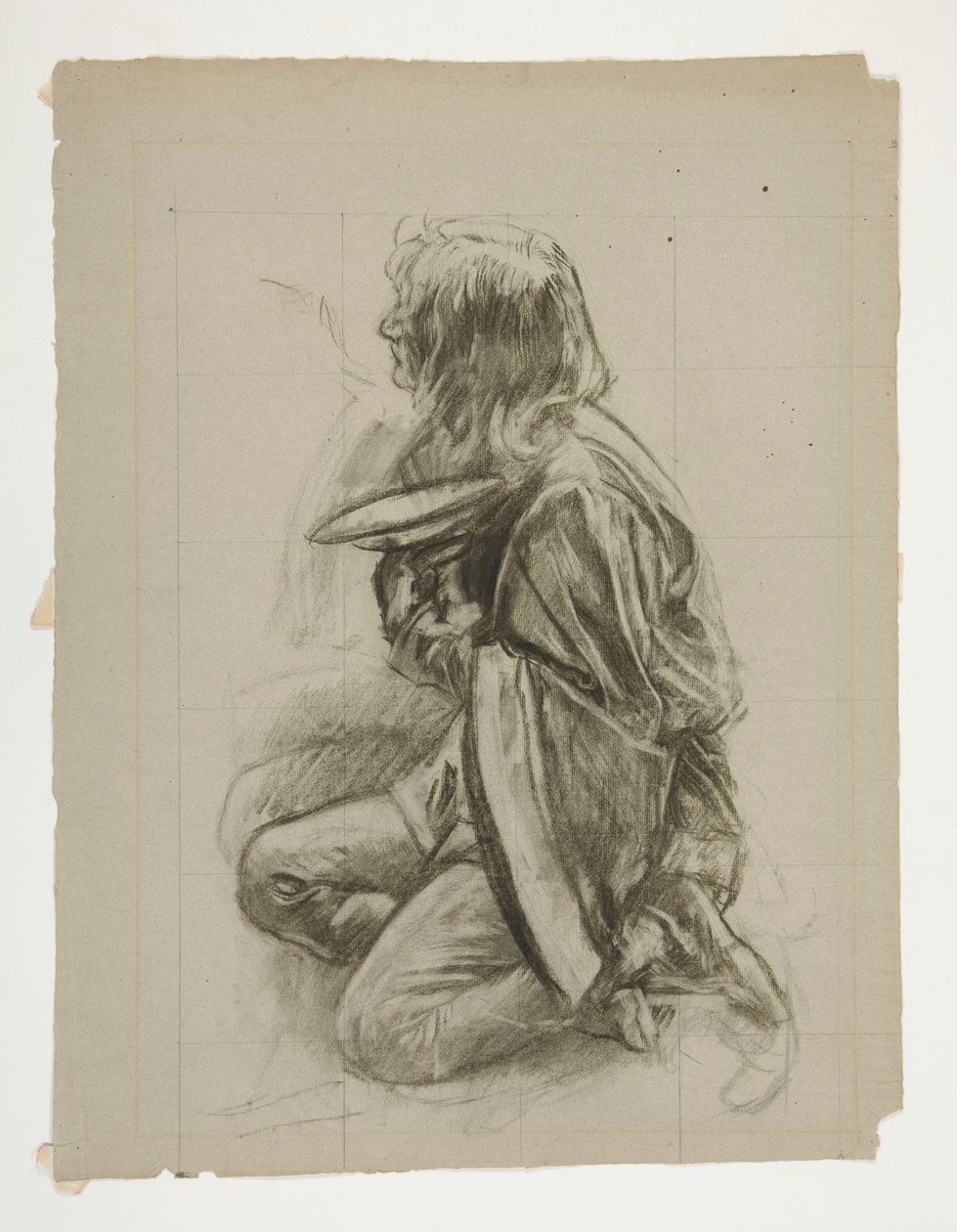 Figurální studie pro krále Artuše od Edwin Austin Abbey