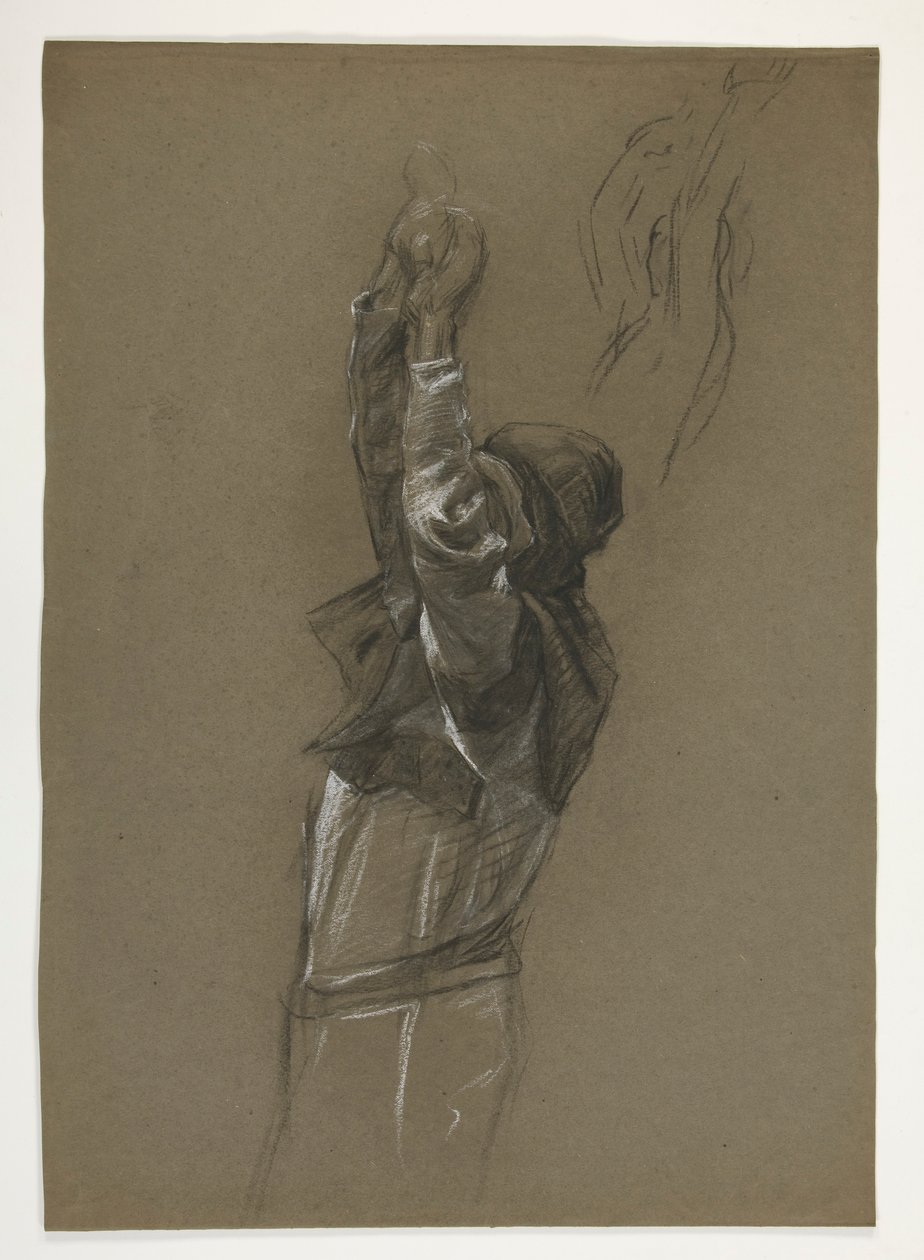 Figurální studie pro krále Artuše od Edwin Austin Abbey