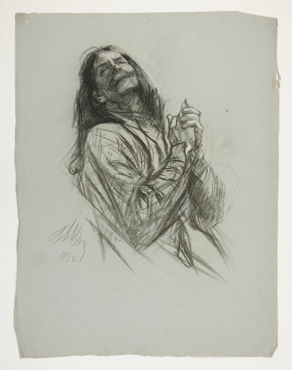 Figurální studie pro krále Artuše od Edwin Austin Abbey