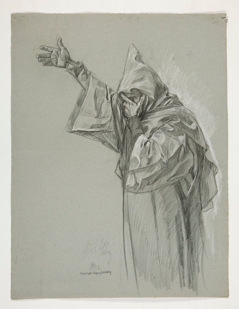 Figurální studie pro krále Artuše od Edwin Austin Abbey