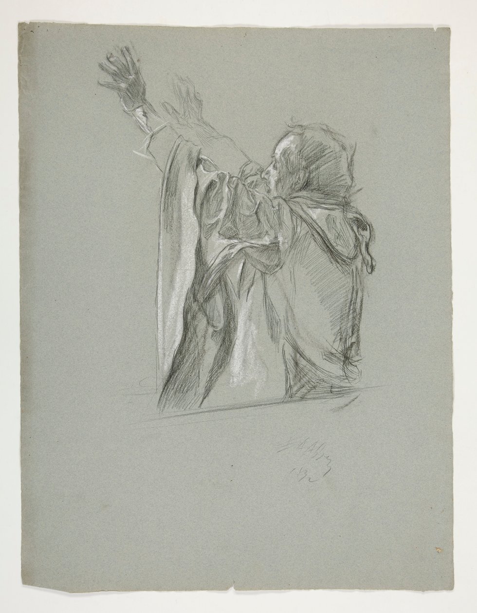 Figurální studie pro krále Artuše od Edwin Austin Abbey