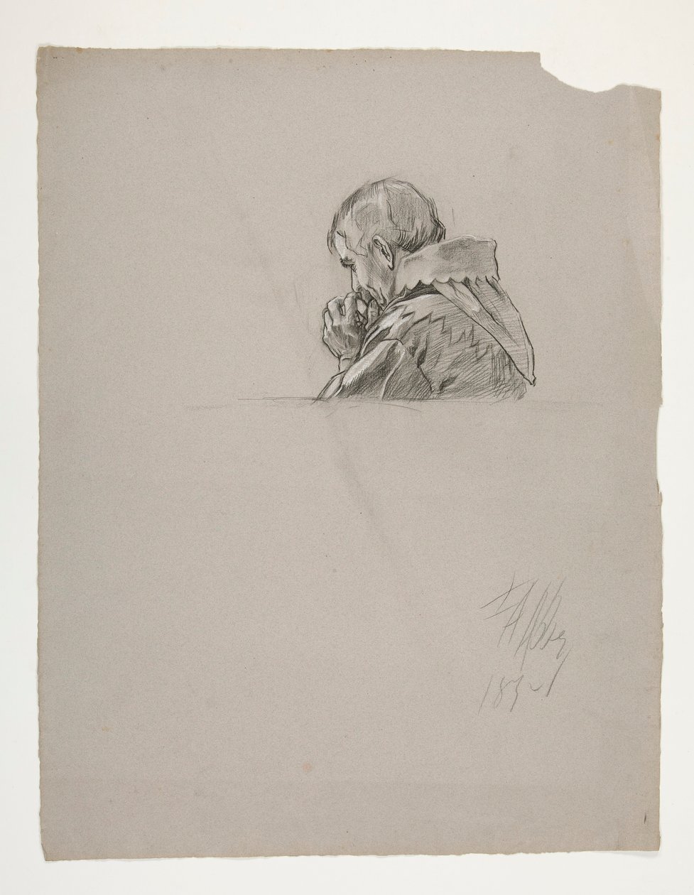 Figurální studie pro krále Artuše od Edwin Austin Abbey