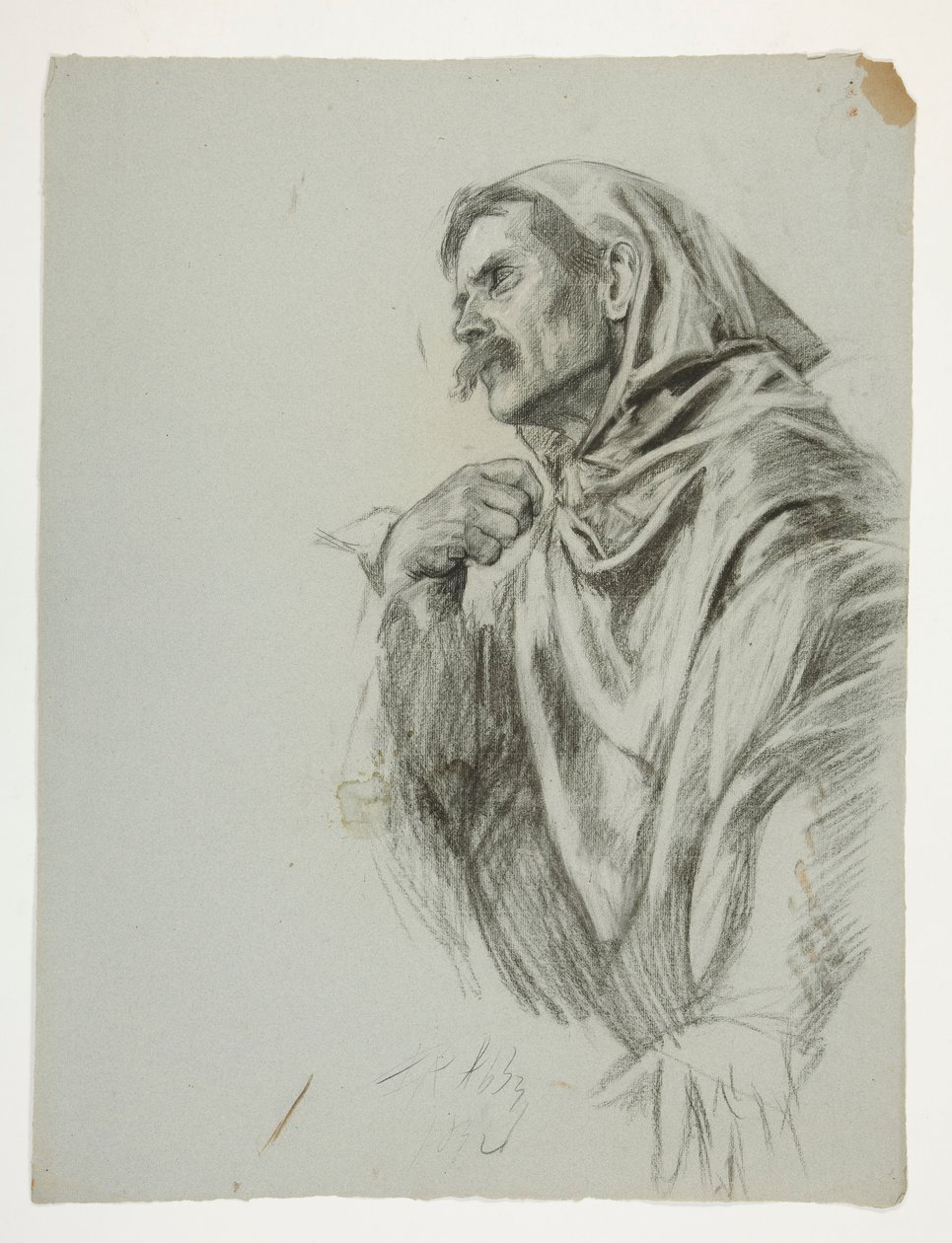 Figurální studie pro krále Artuše od Edwin Austin Abbey