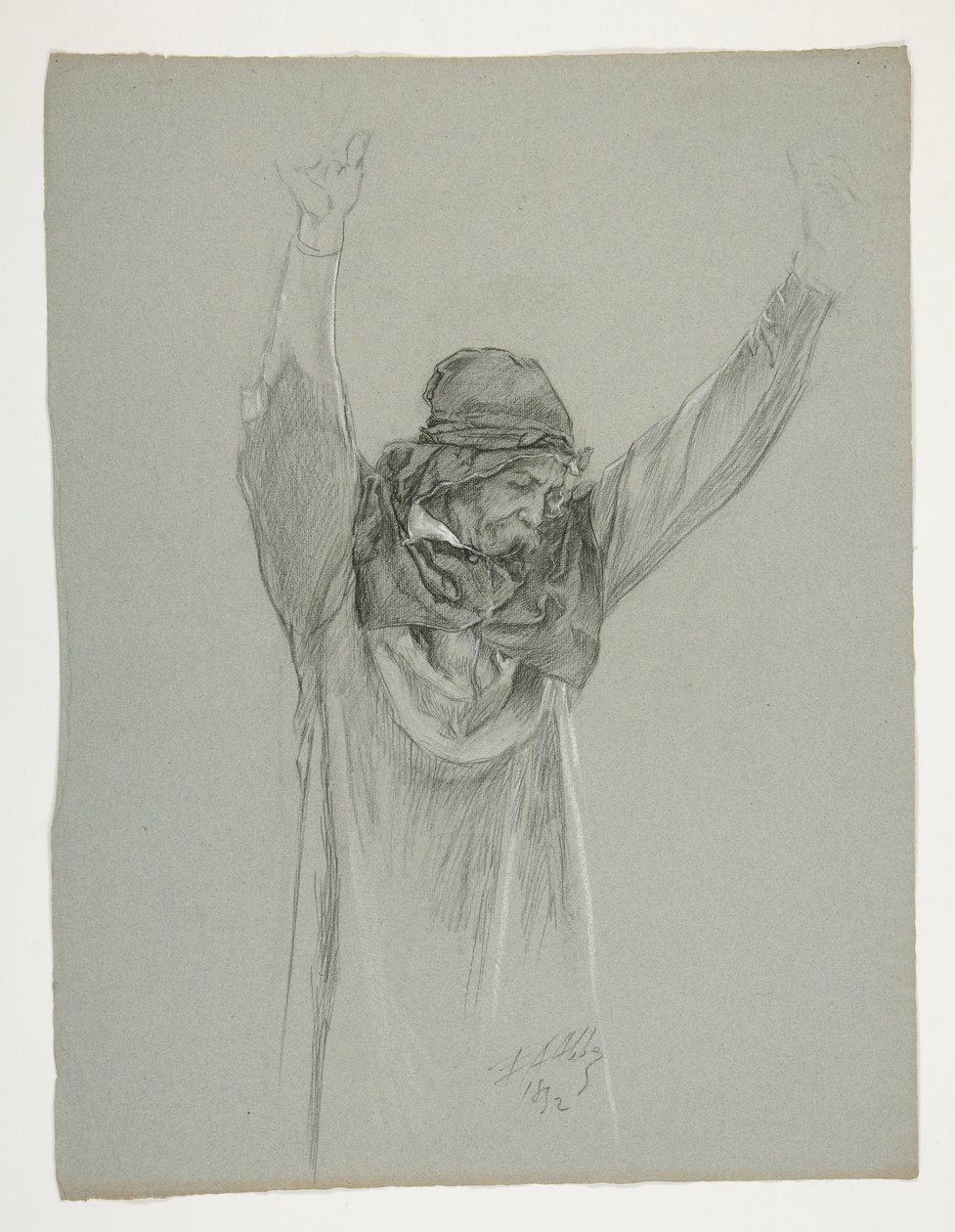 Figurální studie pro krále Artuše od Edwin Austin Abbey
