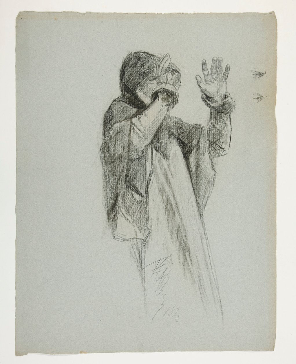 Figurální studie pro krále Artuše od Edwin Austin Abbey