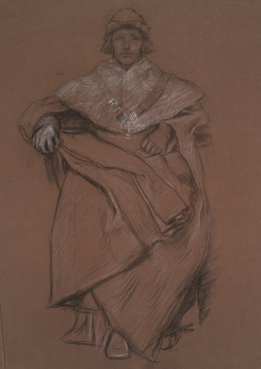 Figurální studie pro The Royal Exchange od Edwin Austin Abbey