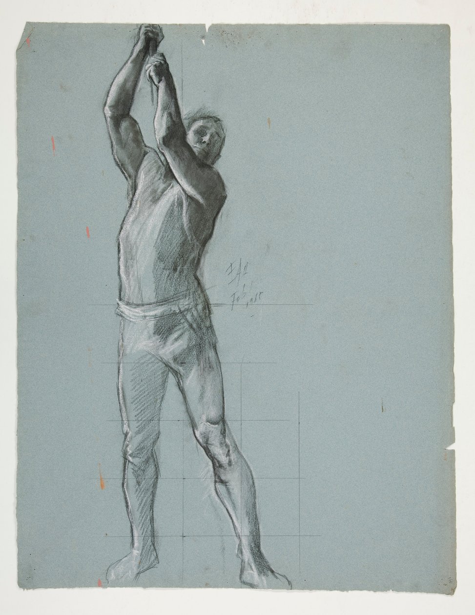 Figurální studie pro The Spirit of Vulcan, Genius of the Workers in Iron and Steel, Capitol Rotunda, Harrisburg, Pennsylvania od Edwin Austin Abbey
