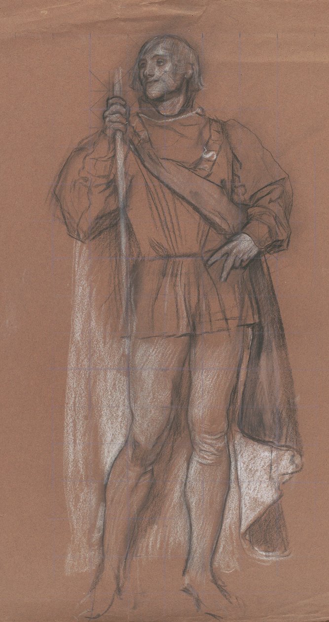 Figurální studie pro Royal Exchange od Edwin Austin Abbey